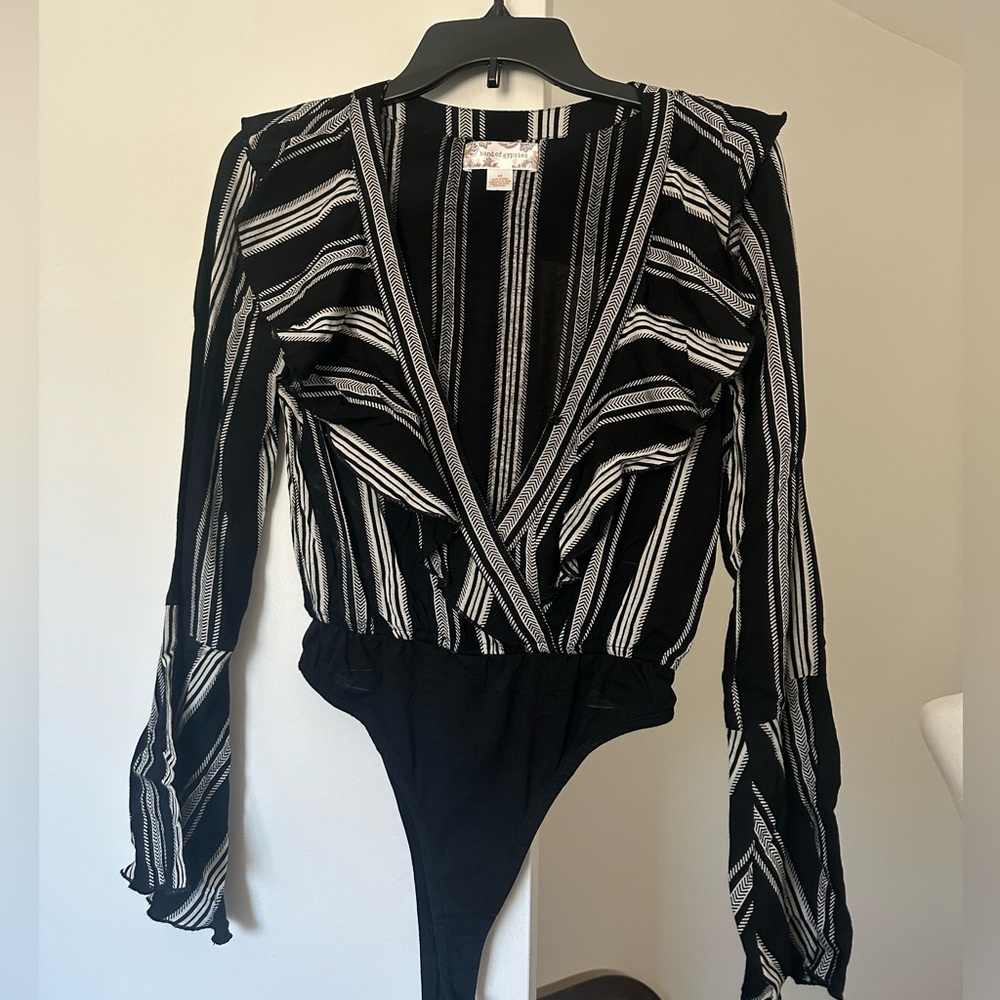 Bodysuit black and white xs BAND OF GYPSIES